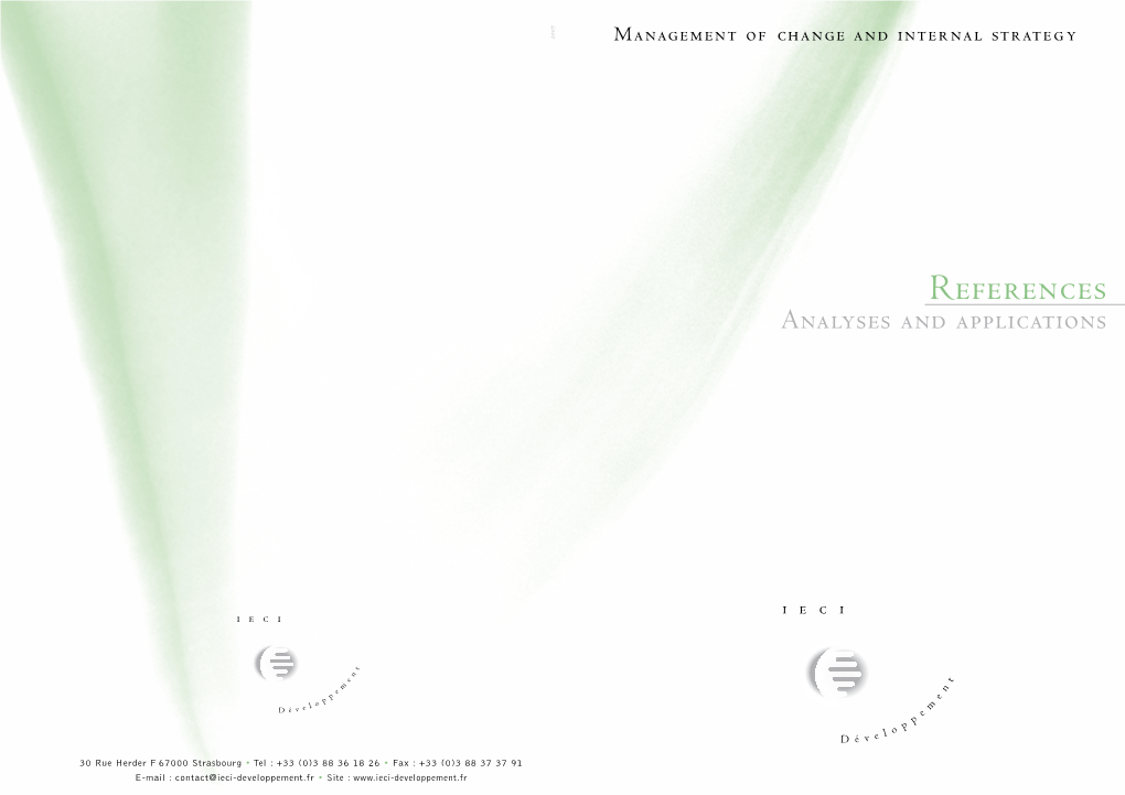 References Analyses and Applications