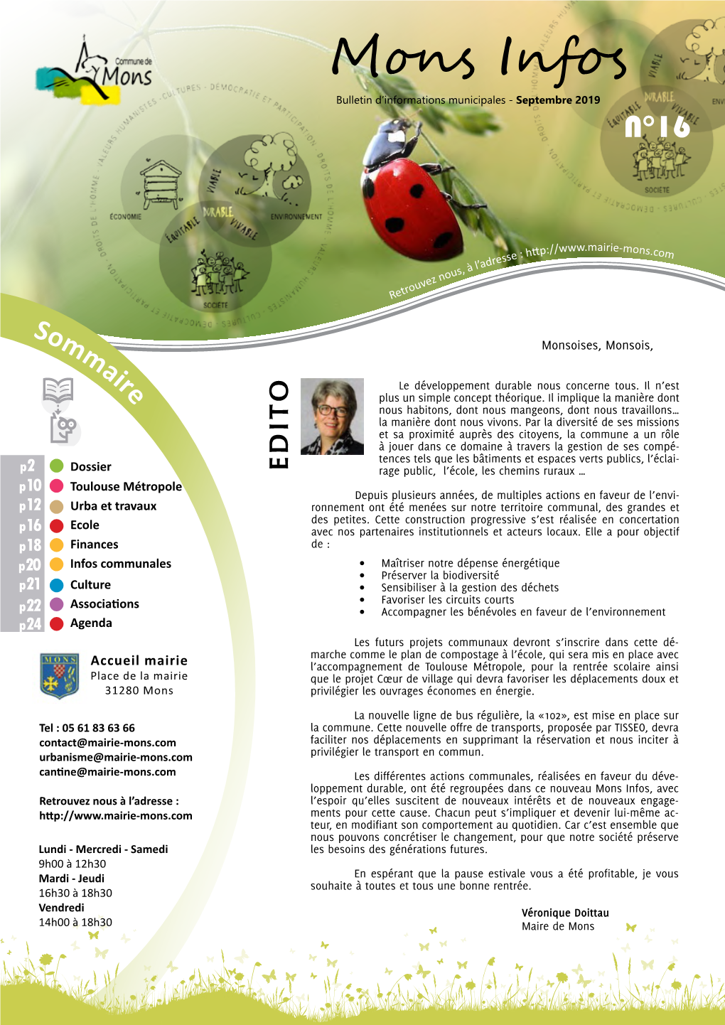 Mons Infos Bulletin D’Informations Municipales - Septembre 2019 N°16