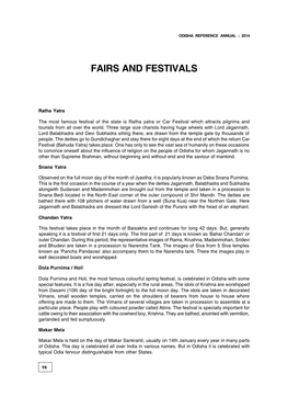 Fairs and Festivals