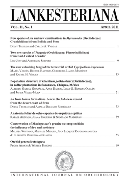 VOL. 11, No. 1 APRIL 2011