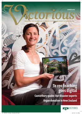 Victorious: Magazine for Friends and Alumni of Victoria University of Wellington