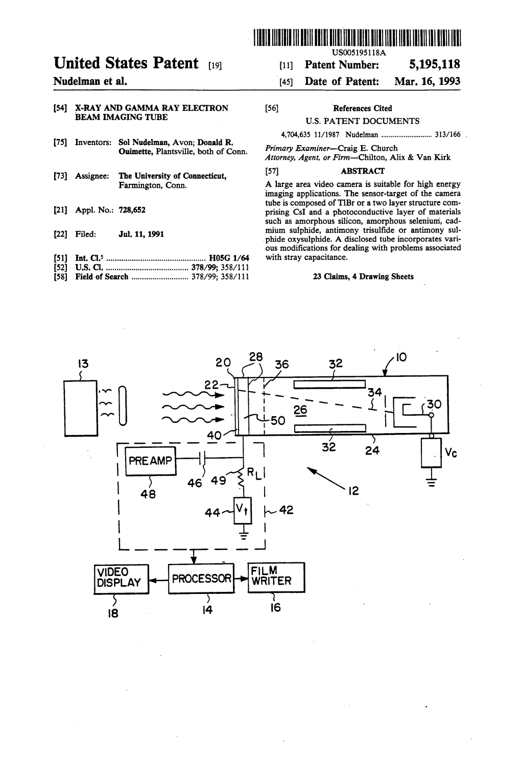 IIIHIIIHIIIHIIII USOO5195118A United States Patent (19) 11) Patent Number: 5,195,118 Nudelman Et Al