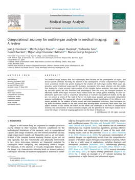 Computational Anatomy for Multi-Organ Analysis in Medical Imaging: a Review