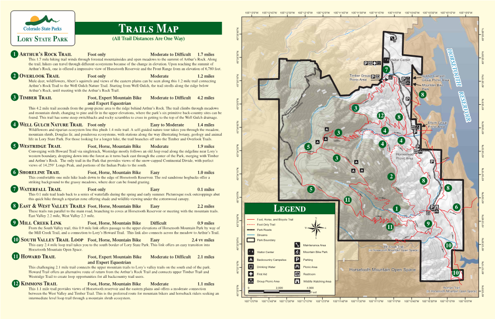 Lory State Park Area Trails