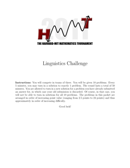Linguistics Challenge