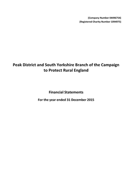 Peak District and South Yorkshire Branch of the Campaign to Protect Rural England