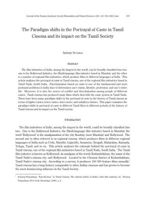 The Paradigm Shifts in the Portrayal of Caste in Tamil Cinema and Its Impact on the Tamil Society