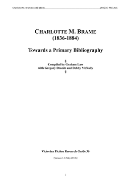 Charlotte Mary Brame
