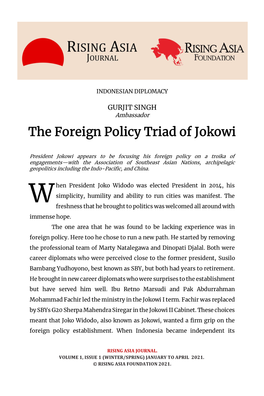 The Foreign Policy Triad of Jokowi
