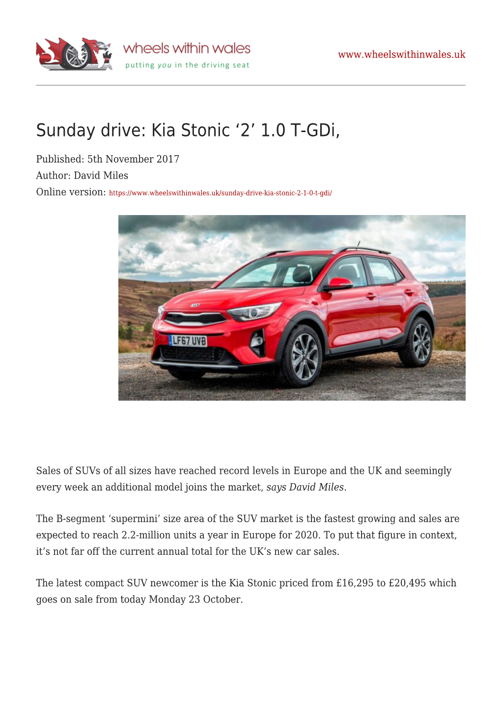 Kia Stonic ‘2’ 1.0 T-Gdi