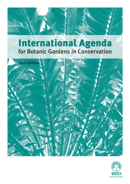 International Agenda for Botanic Gardens in Conservation