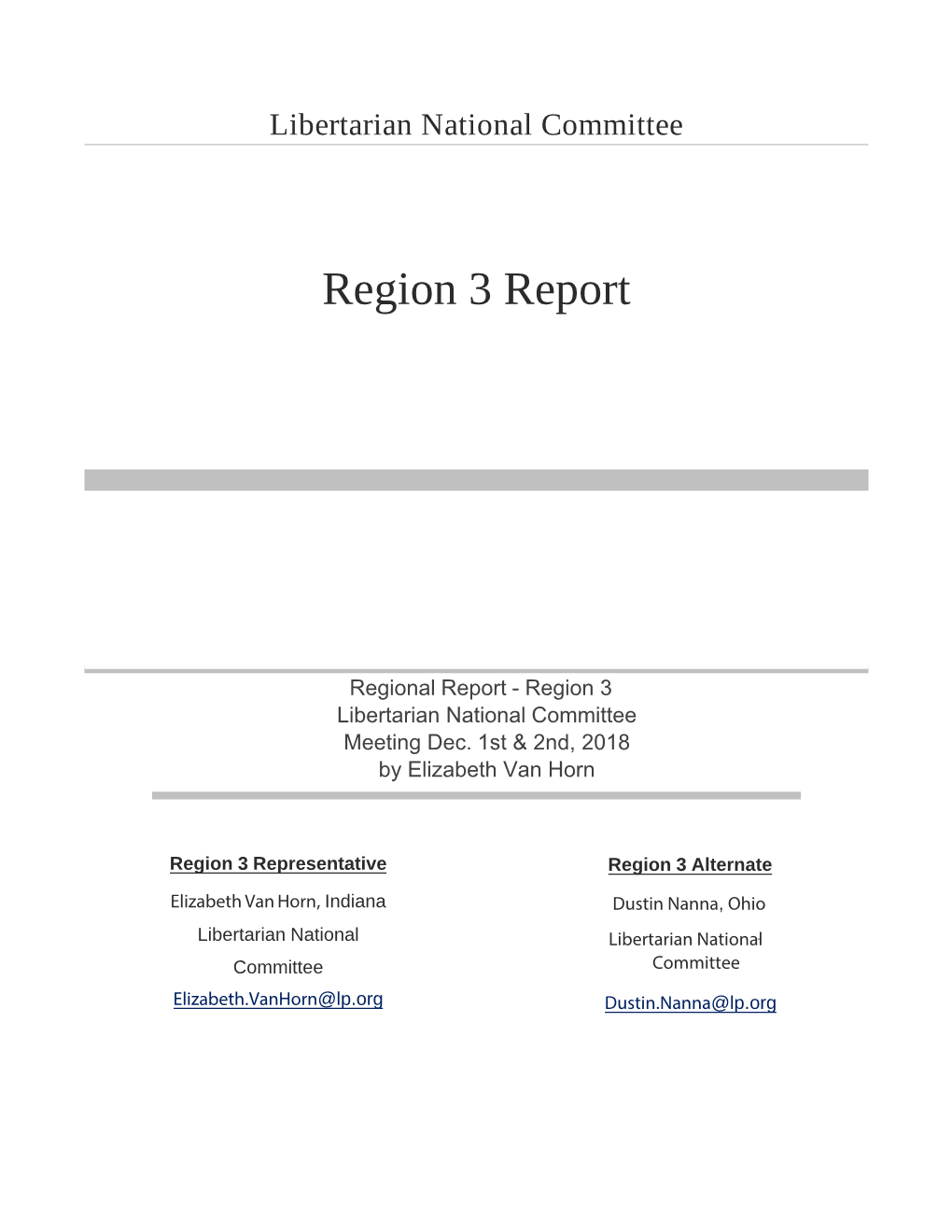 Region 3 Report