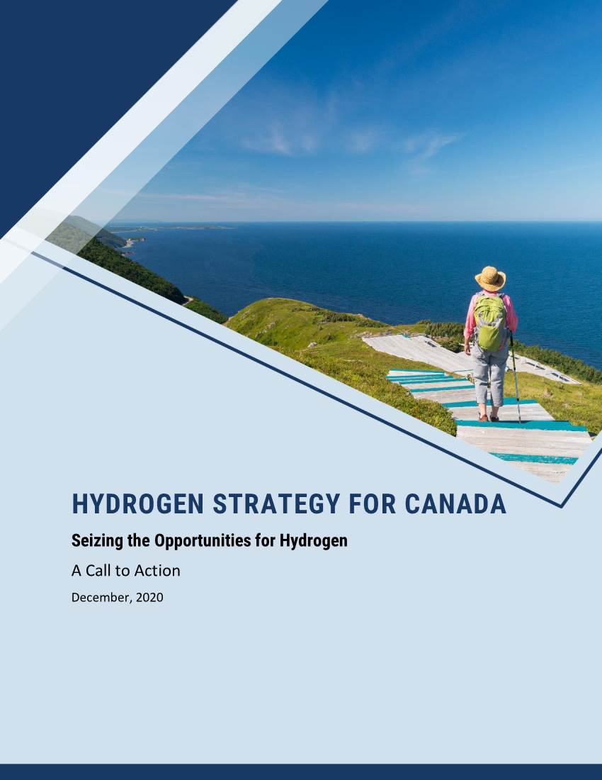 HYDROGEN STRATEGY for CANADA Seizing the Opportunities for Hydrogen a Call to Action December, 2020