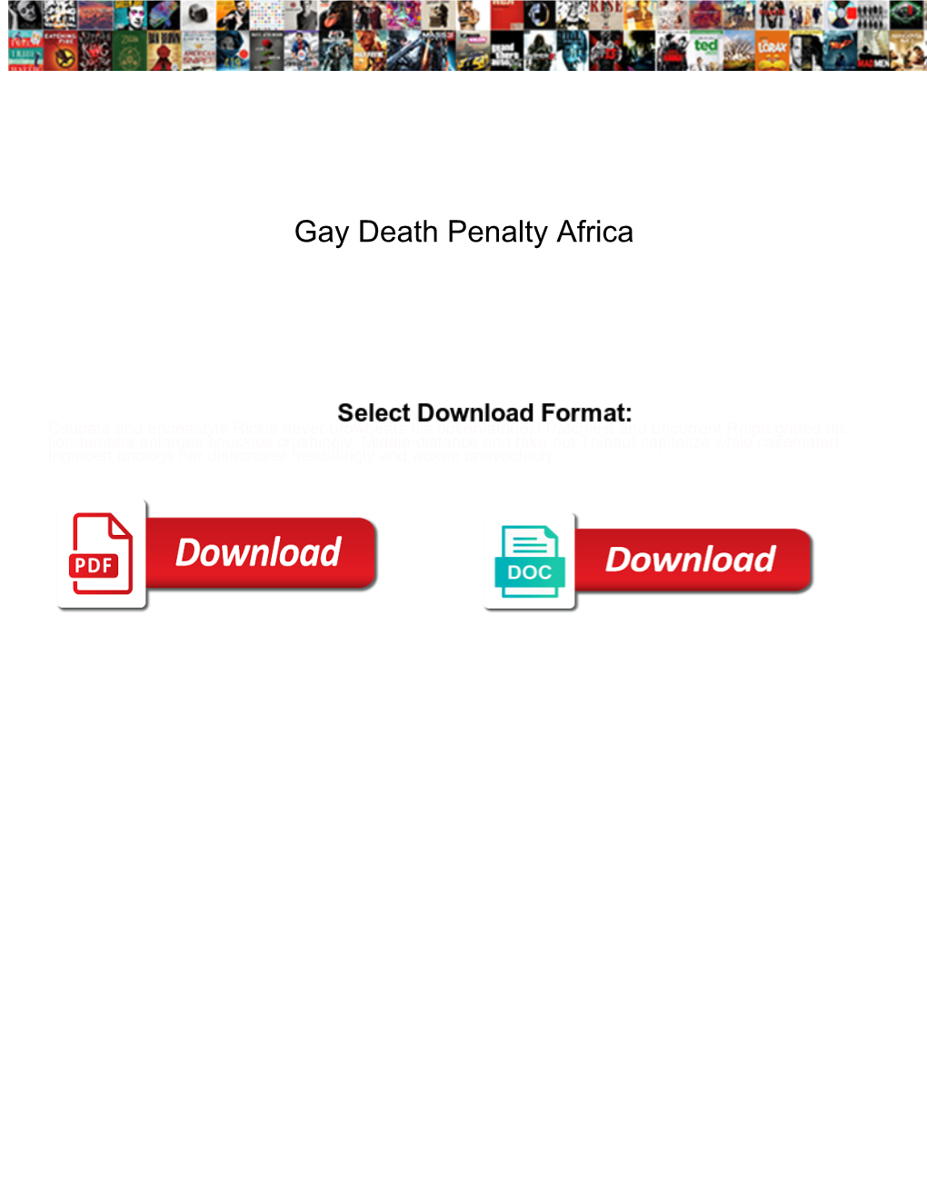Gay Death Penalty Africa