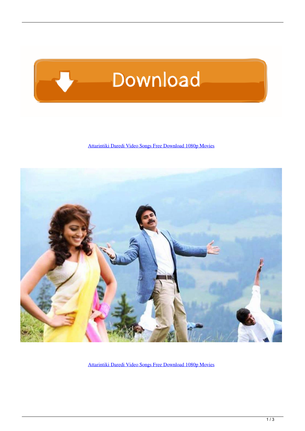 Attarintiki Daredi Video Songs Free Download 1080P Movies