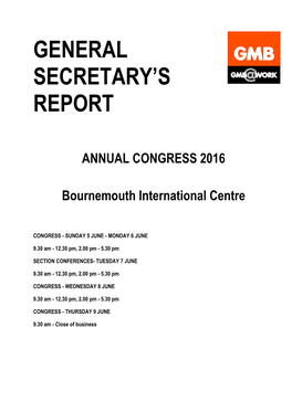 General Secretary's Report