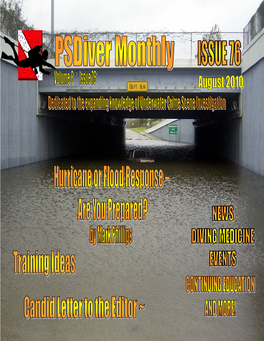 Psdiver Monthly Issue 76 Greetings – Tread Water for at Least 30 Minutes Or Longer Without Struggling
