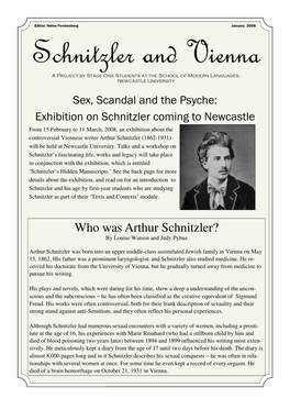 Schnitzler and Vienna Newsletter