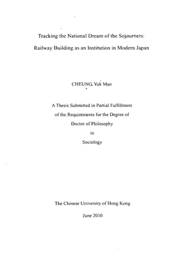 Railway Building As an Institution in Modem Japan