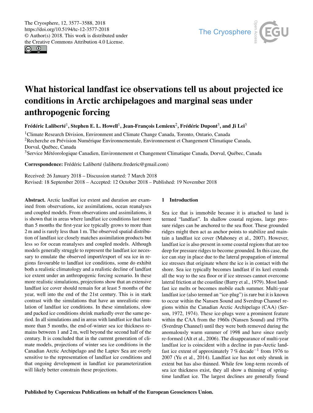 What Historical Landfast Ice Observations Tell Us About Projected Ice Conditions in Arctic Archipelagoes and Marginal Seas Under Anthropogenic Forcing