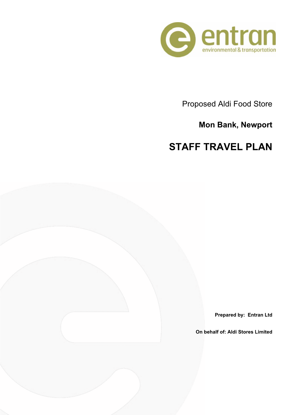 Staff Travel Plan