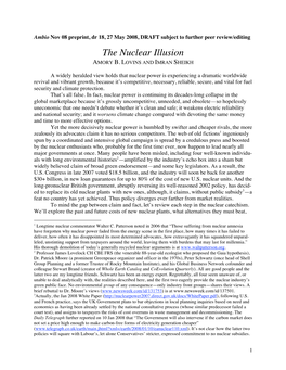 The Nuclear Illusion AMORY B