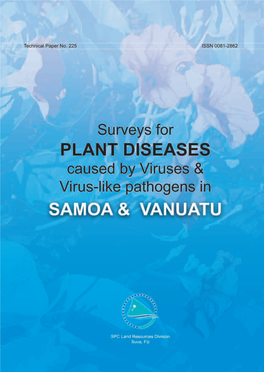 PLANT DISEASES Caused by Viruses & Virus-Like Pathogens in SAMOA & VANUATU By