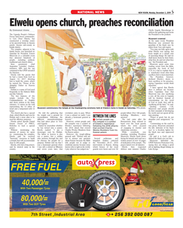 Elwelu Opens Church, Preaches Reconciliation