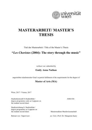 Masterarbeit/ Master’S Thesis