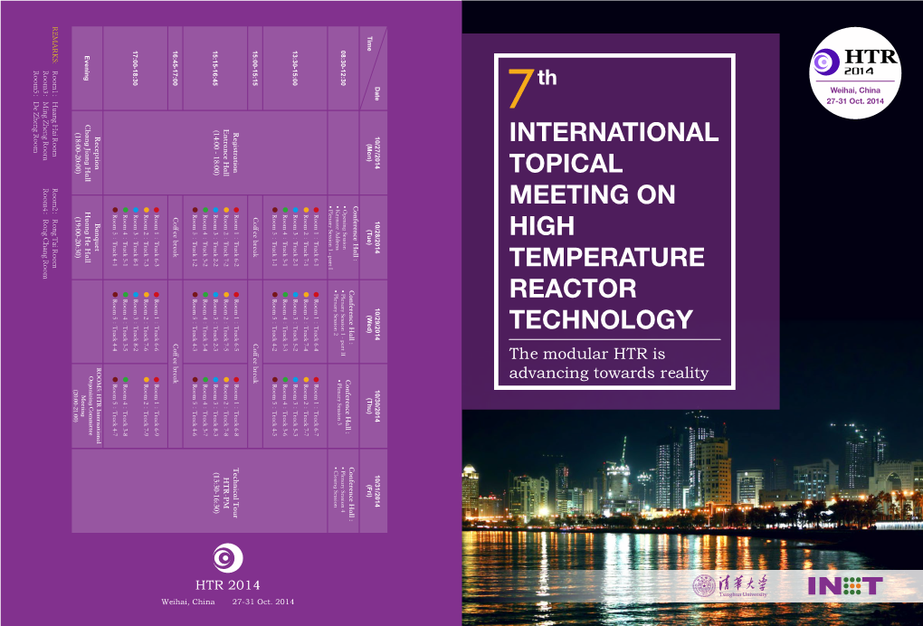 International Topical Meeting on High Temperature Reactor Technology 1 HTR 2014 Welcome Letter Welcome Letter