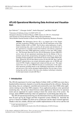 ATLAS Operational Monitoring Data Archival and Visualization