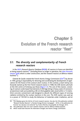 Evolution of the French Research Reactor “Fleet”