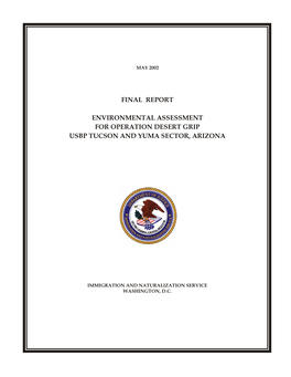 Final Report Environmental Assessment for Operation