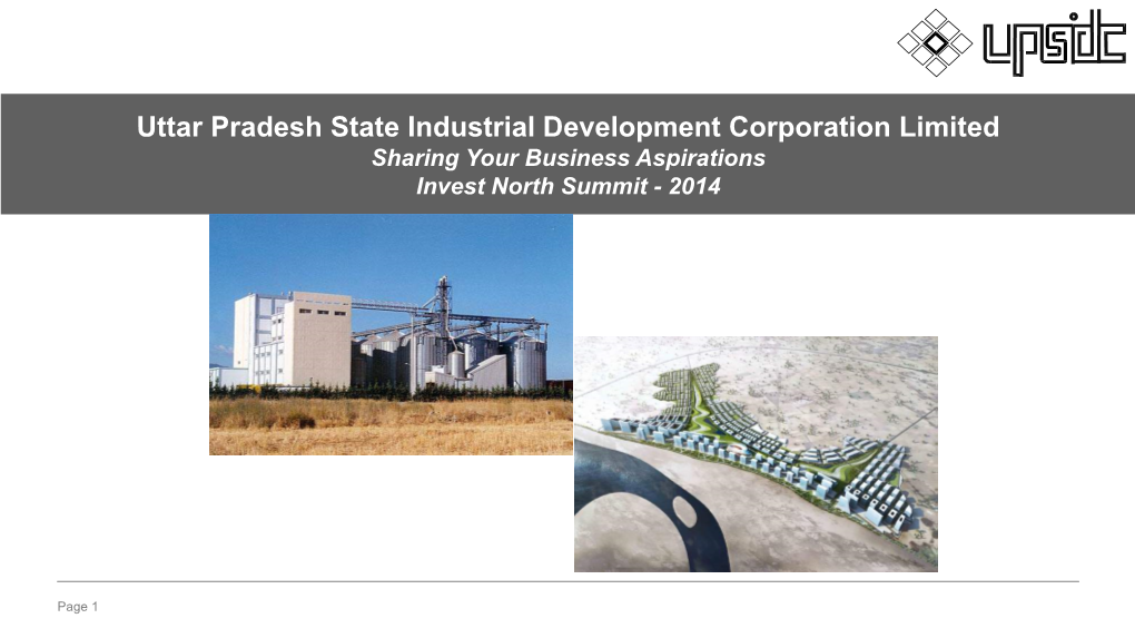 Presentation Made by UPSIDC at Invest North 2014.Pdf