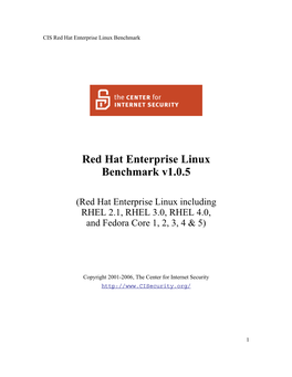 Red Hat Enterprise Linux Benchmark V1.0.5