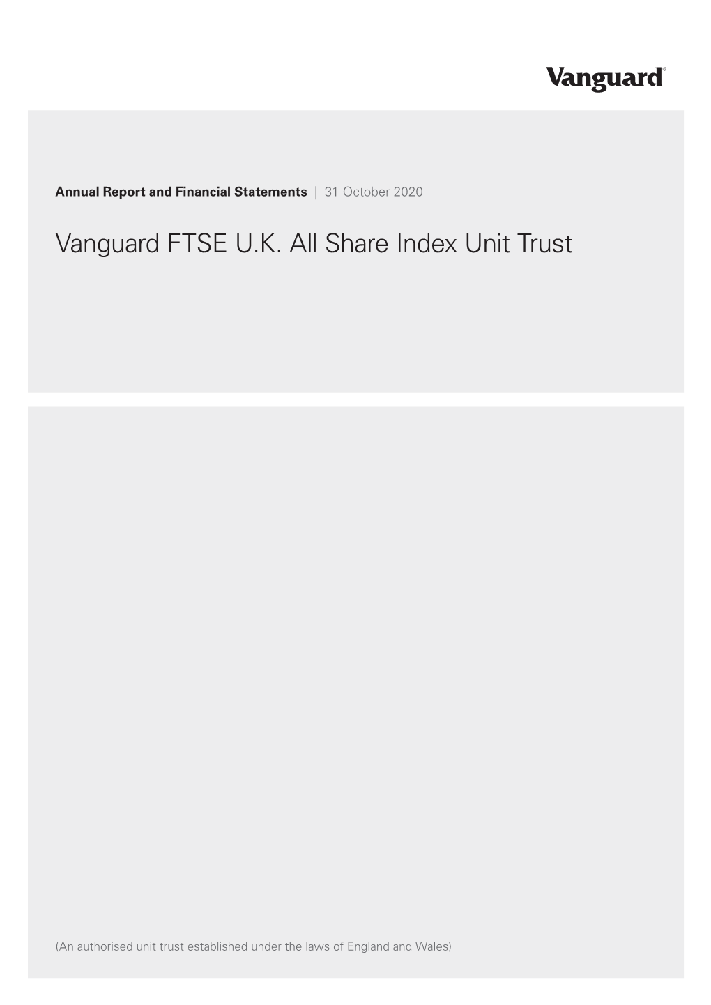 Ftse All Share Unit Trust Annual Report