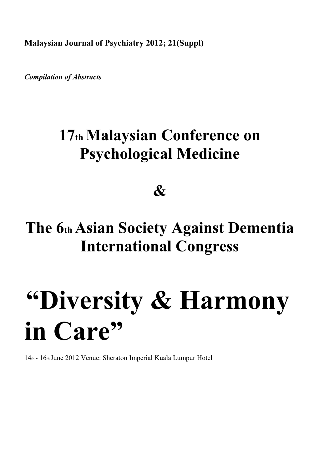 “Diversity & Harmony in Care”