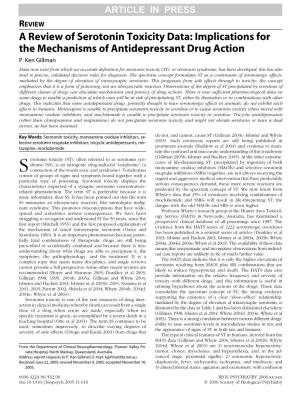 A Review of Serotonin Toxicity Data: Implications for the Mechanisms of Antidepressant Drug Action P