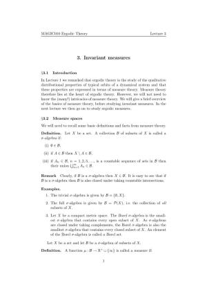 3. Invariant Measures