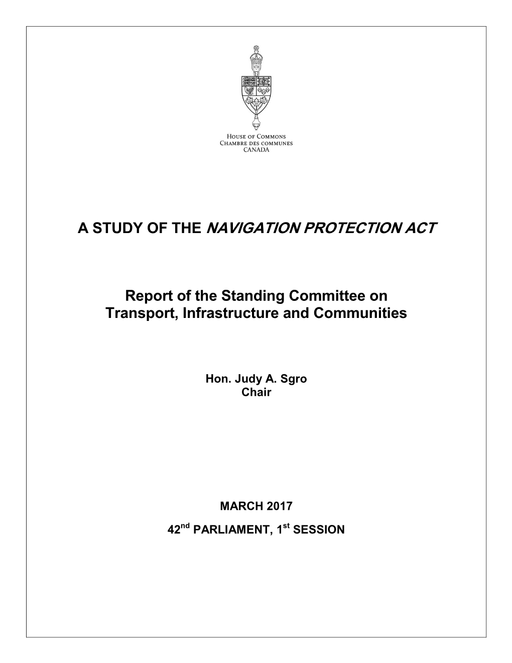 A Study of the Navigation Protection Act