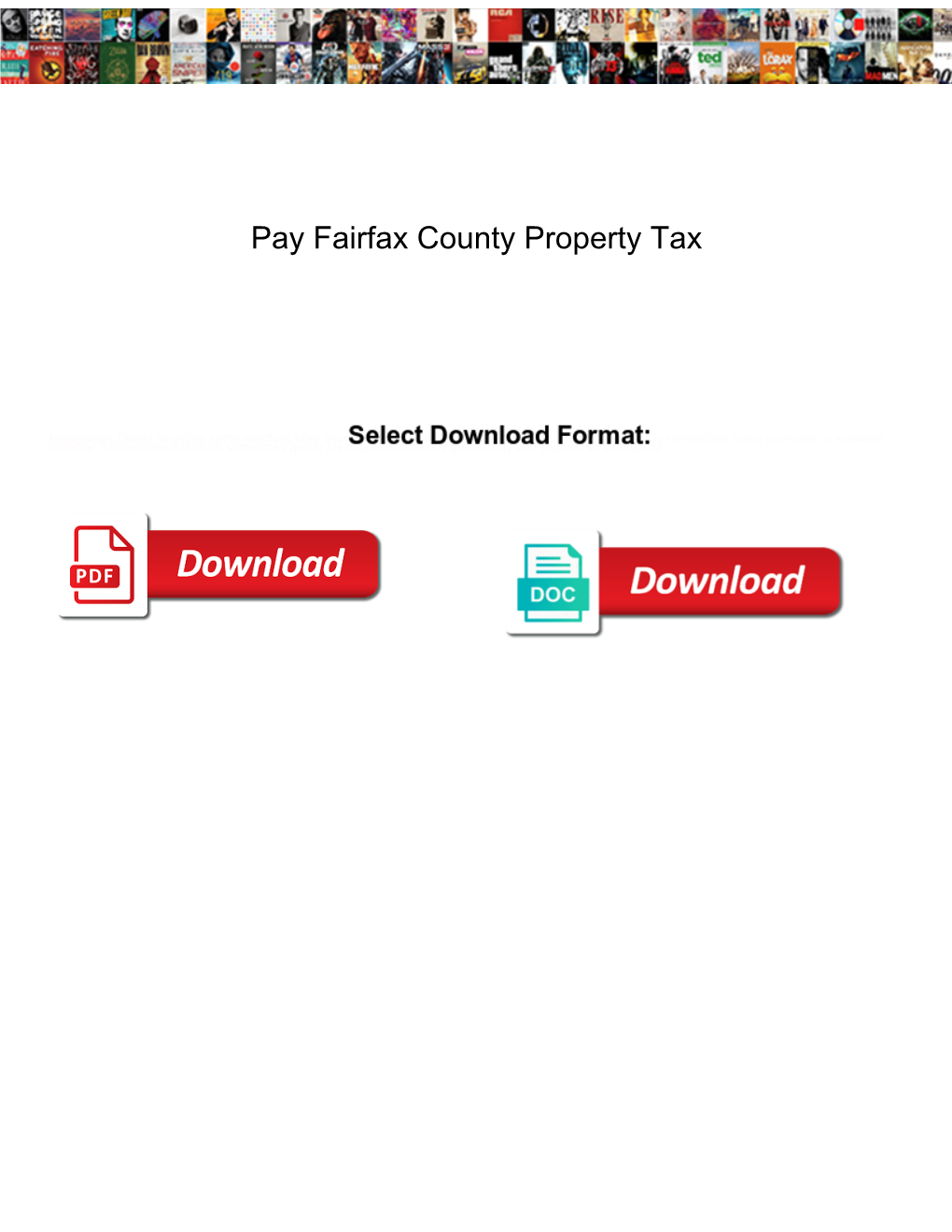 Pay Fairfax County Property Tax