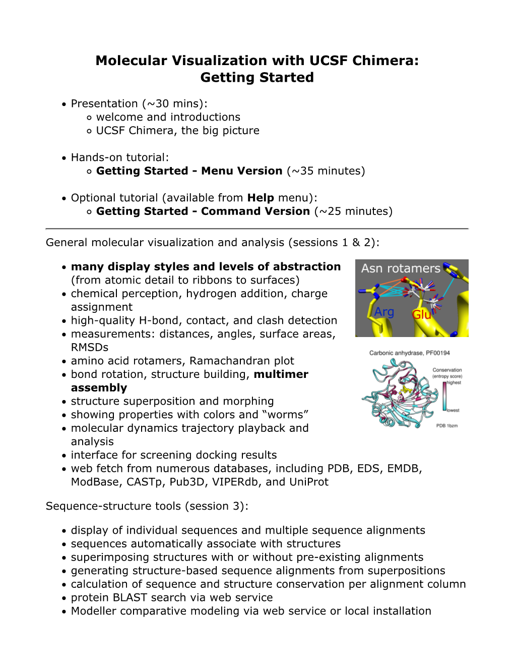 Molecular Visualization with UCSF Chimera: Getting Started