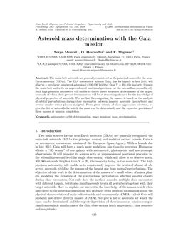 Asteroid Mass Determination with the Gaia Mission