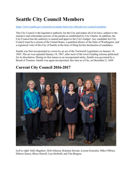 Seattle City Council Members