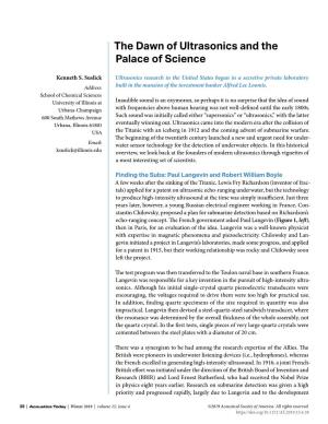 The Dawn of Ultrasonics and the Palace of Science