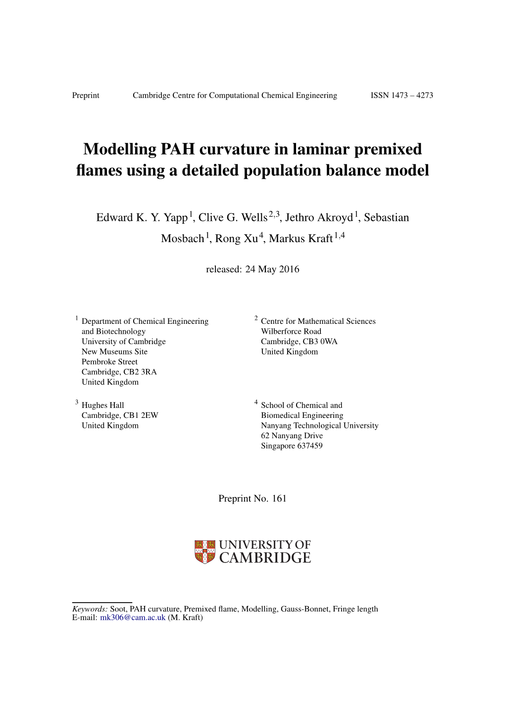 Modelling PAH Curvature in Laminar Premixed Flames Using a Detailed