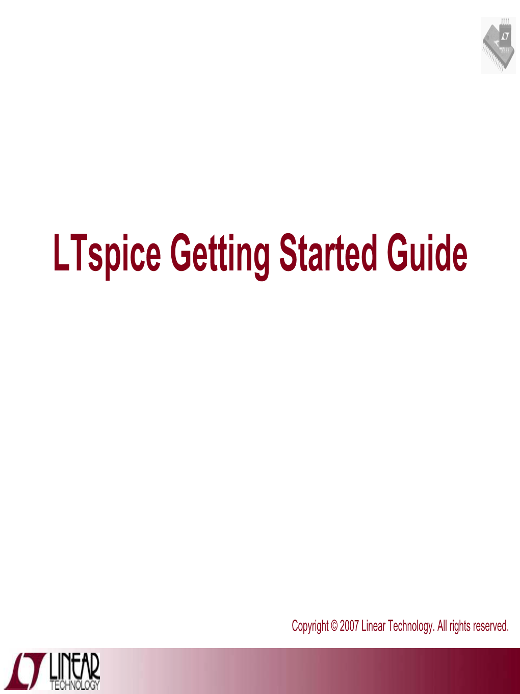 Ltspice Getting Started Guide