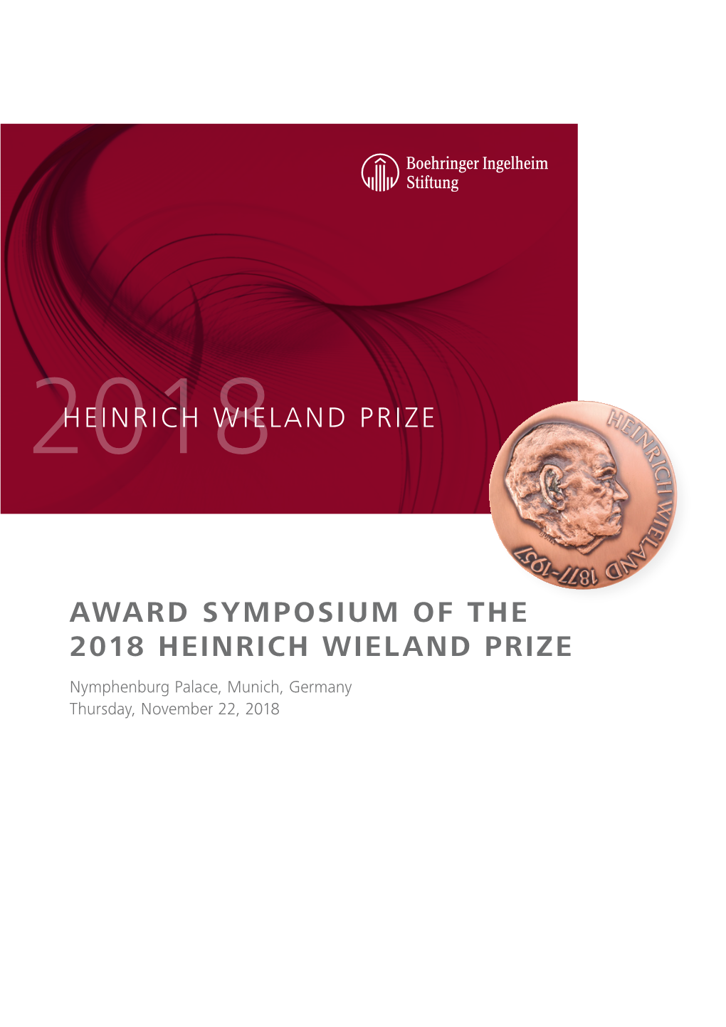 Programme of the Award Symposium Here