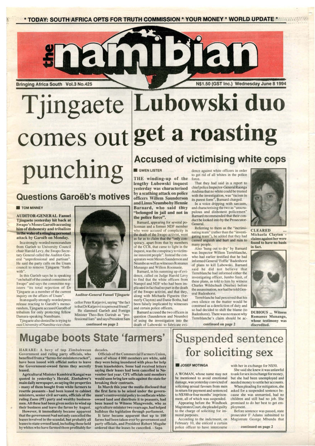 Tjingaete Lubowski Duo Comes out Get a Roasting