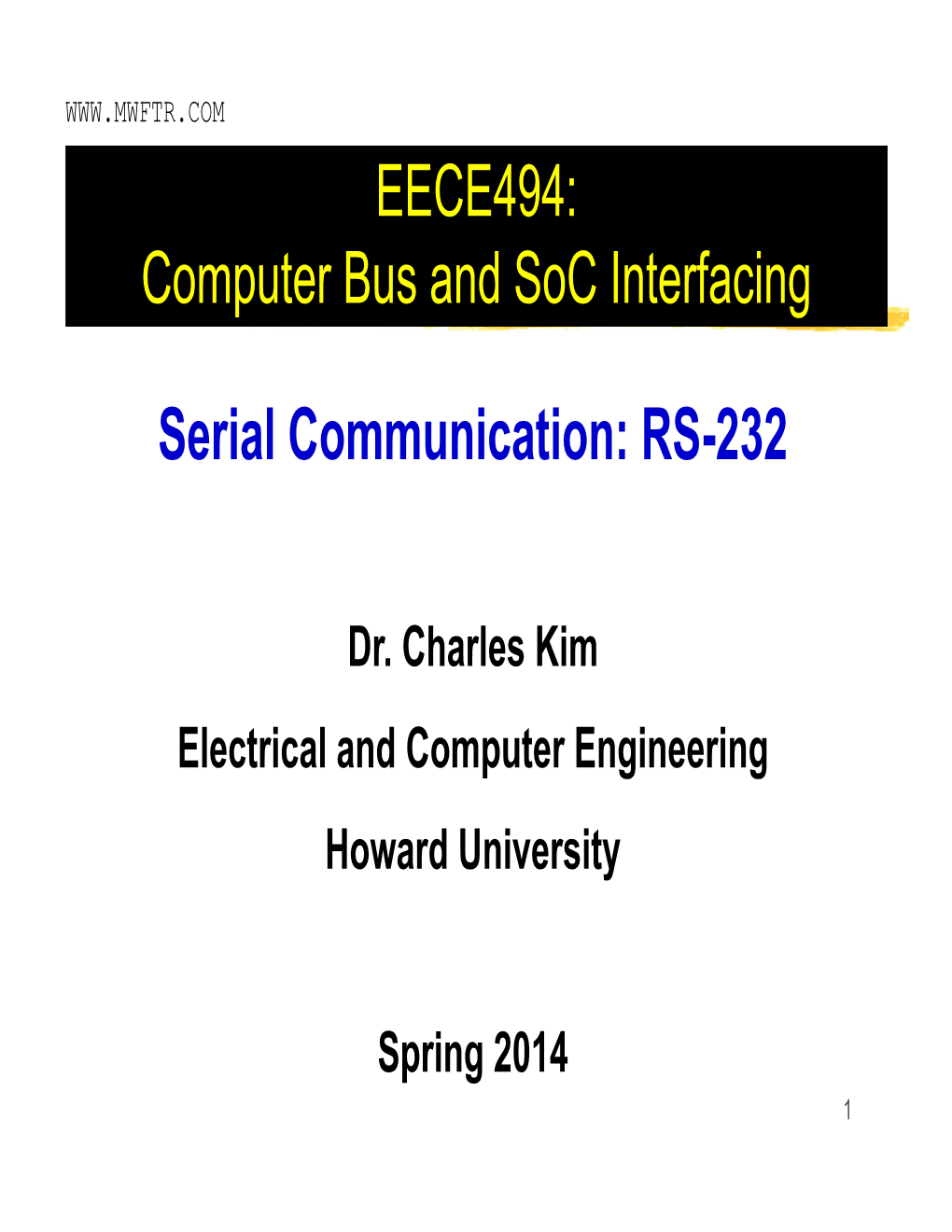 Serial Communication: RS-232